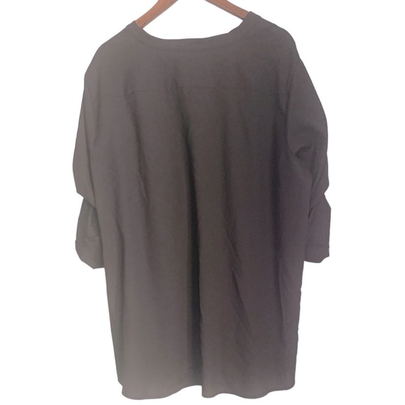 Calvin Klein Black Blouse with Gold Button Accents in Women's 3X - Picture 2 of 7